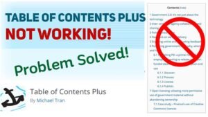 Read more about the article Table of Contents Plus WordPress Plugin Not Working [Solved] in Hindi