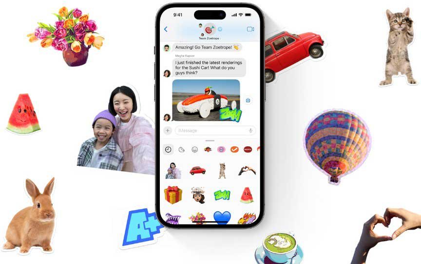 All your stickers in one place feature