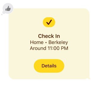 Let your friend know when you arrive safely feature