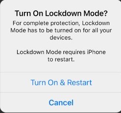 Lockdown Mode feature
