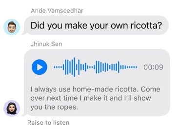 Read an audio message transcription feature: