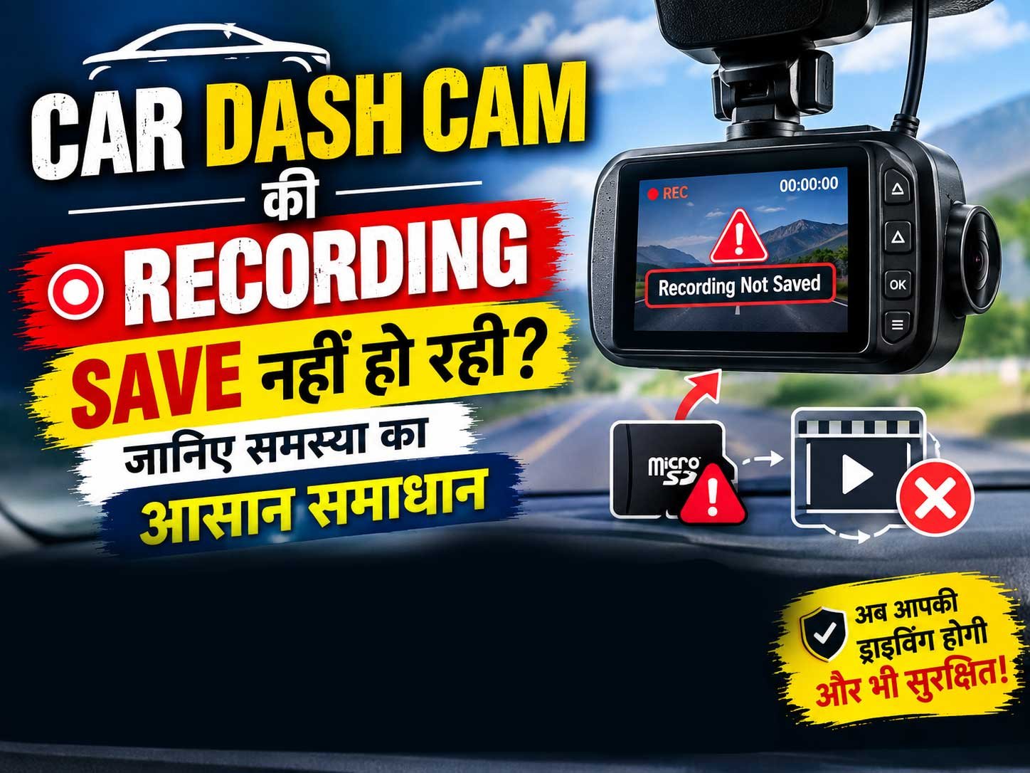 Read more about the article Car Dash Cam की Recording Save नहीं हो रही? जानिए समस्या का आसान समाधान