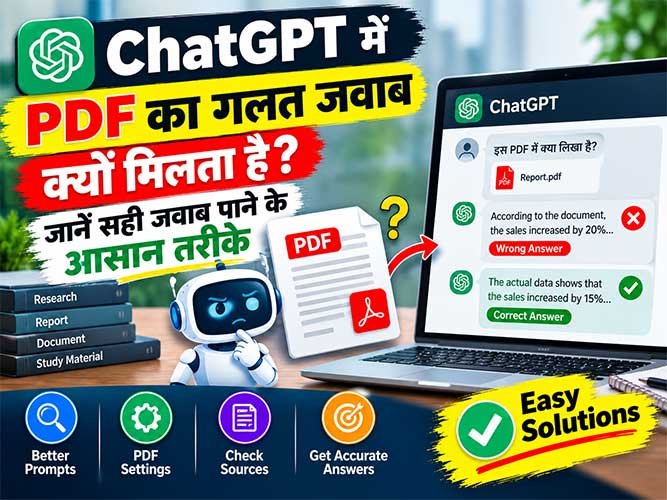 You are currently viewing ChatGPT में PDF का गलत जवाब क्यों मिलता है? जानें सही जवाब पाने के आसान तरीके